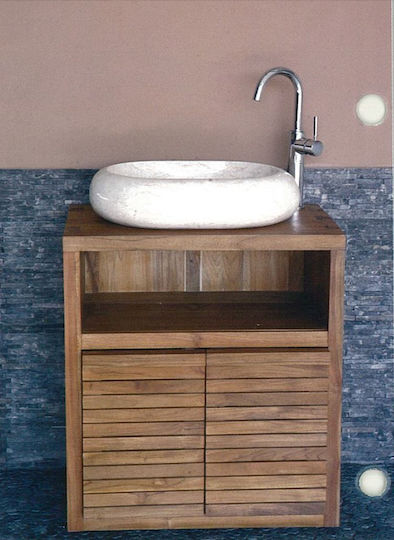 Bati Bali Ovalite Επικαθήμενος Νιπτήρας Πέτρινος 55x40x13cm Μπεζ Bati Bali Ovalite Επικαθήμενος Νιπτήρας Πέτρινος 55x40x13cm Μπεζ