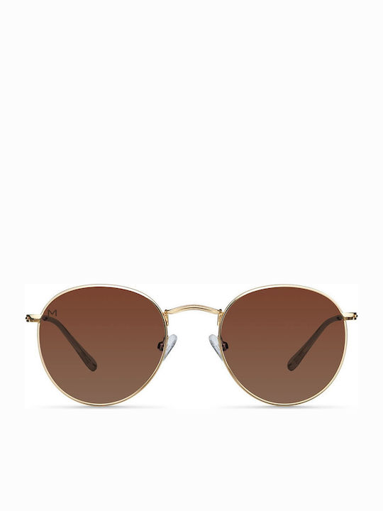 Meller Yster Unisex Sunglasses with Gold Metal Frame and Brown Polarized Lens Y-GOLDKAKAO