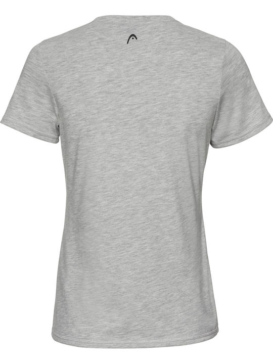 Club Lara Γυναικείο Αθλητικό T-shirt Fast Drying Ριγέ Γκρι