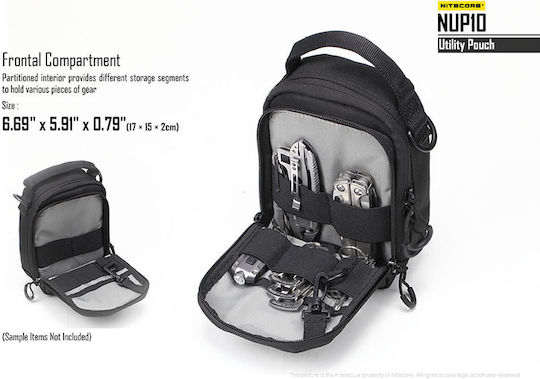 NiteCore NUP10 Tactical Pouch Στρατιωτικό Τσαντάκι Ζώνης από Cordura Μαύρο