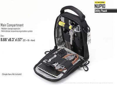 NiteCore NUP10 Tactical Pouch Militärische Tasche Gürtel in Schwarz Farbe