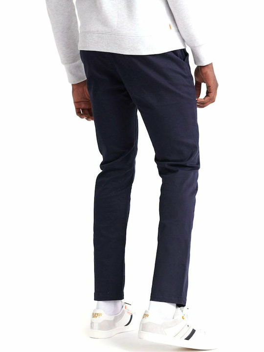 Superdry Edit Flex Ανδρικό Παντελόνι Chino σε Slim Εφαρμογή Navy Μπλε