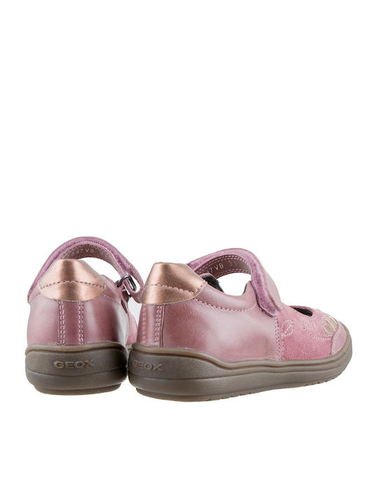 Деца Балеринки Анатомични с Велкро Изкуствена кожа Розов