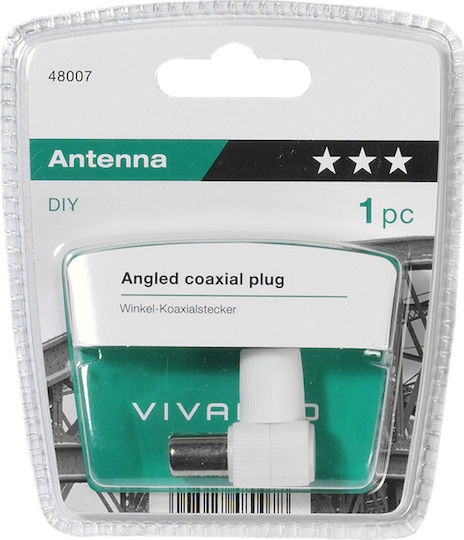Vivanco Stecker Koaxial männlich Weiß (48007)