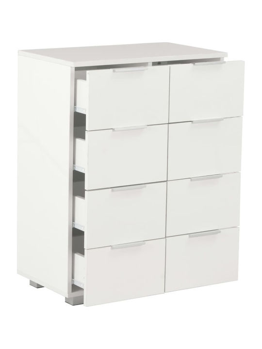 Comoda pentru Dormitor cu 8 sertare Albă 60x35x76buc