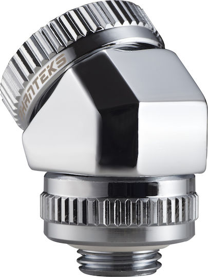 Phanteks 16mm Hard Tube Rotary Fitting 45 Fittings Ασημί