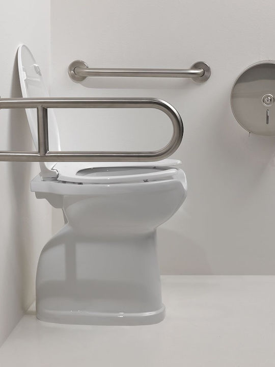 Ponte Giulio Λαβή Μπάνιου Inox ΑΜΕΑ 38cm Ασημί