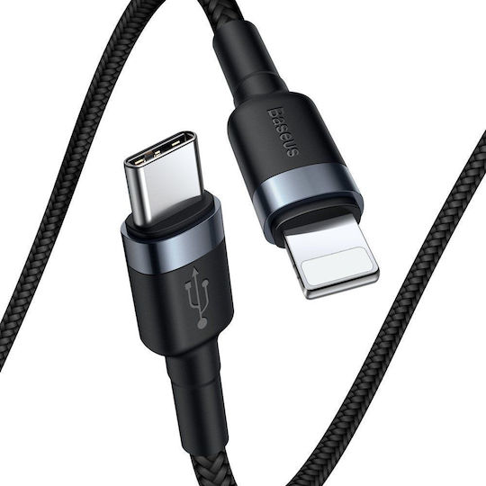 Baseus Cafule Lightning Braided USB-C to Lightning Cable 18W Black 1m (CATLKLF-G1)