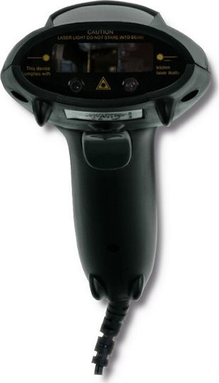 Qoltec Handheld Scanner Wired with 1D Barcode Reading Capability
