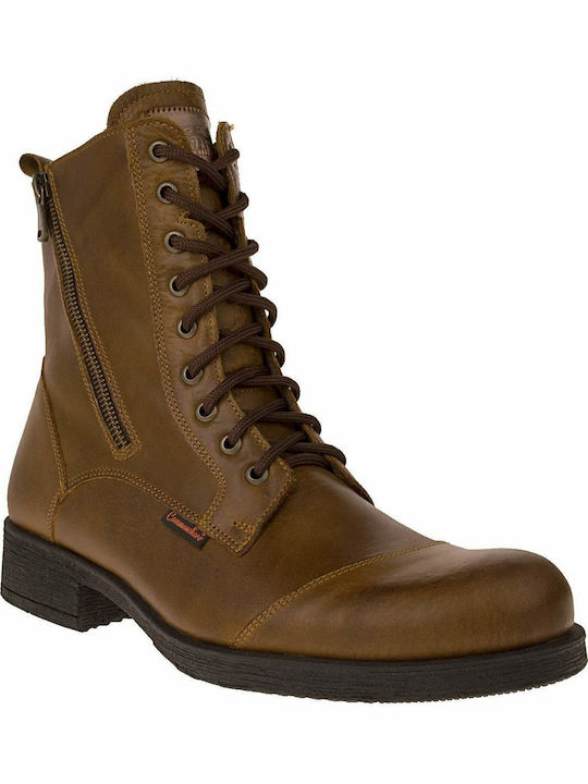 Commanchero Original Men's Leather Military Boots Brown