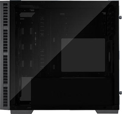 RL08 Gaming Mini Tower Computer Case with Window Panel and RGB Lighting White