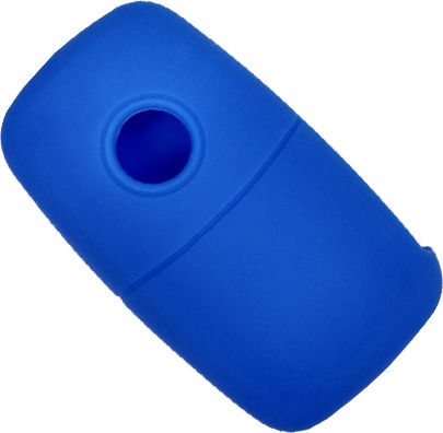 Silicone Car Key Cover Case with 3 Buttons for Seat / Skoda / VW Blue