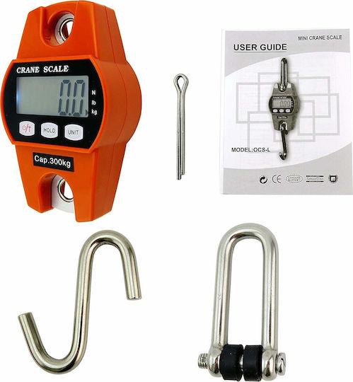 Electronic Professional Hanging Scale with Weighing Capacity of 300kg and Division 50gr