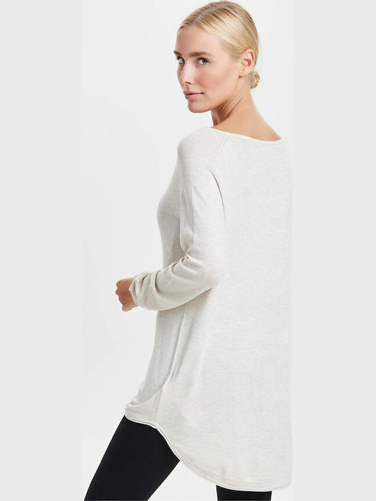 Only Women's Long Sleeve Pullover Oatmeal