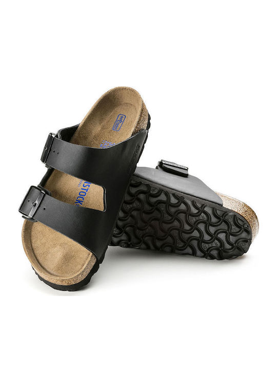 Arizona Soft Footbed Birko-Flor Δερμάτινα Ανδρικά Σανδάλια σε Μαύρο Χρώμα Regular Fit