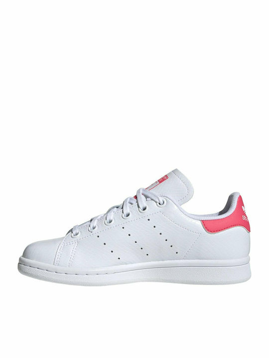 Adidas Παιδικά Sneakers Stan Smith Originals Cloud White / Cloud White / Real Pink