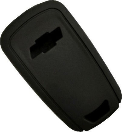 Silicone Car Key Cover Case with 3 Buttons for Chevrolet Black