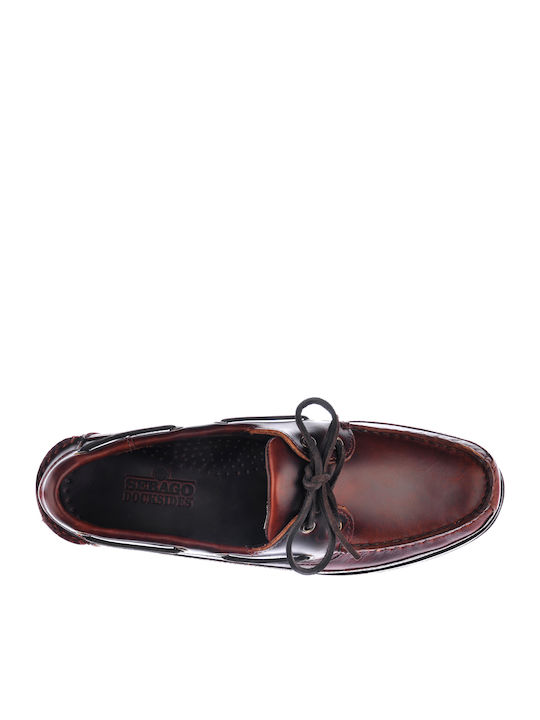 Schooner Δερμάτινα Ανδρικά Boat Shoes σε Καφέ Χρώμα