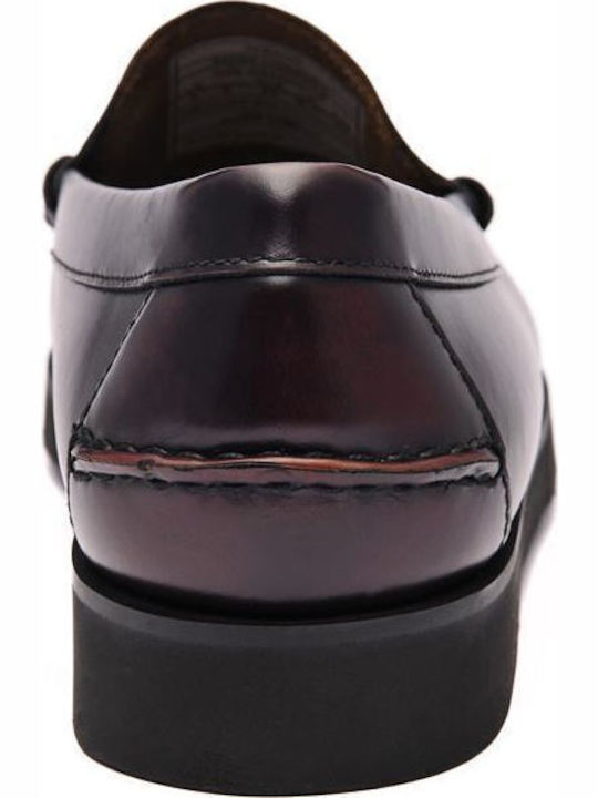 Dan Polaris Men's Leather Loafers Burgundy