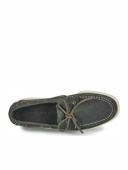Docksides Portland Crazy Suede Ανδρικά Boat Shoes σε Γκρι Χρώμα
