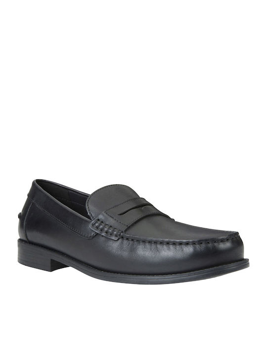 New Damon B Men's Leather Loafers Black