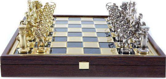 Manopoulos Archers Handmade Chess Metal with Pawns 41x41cm