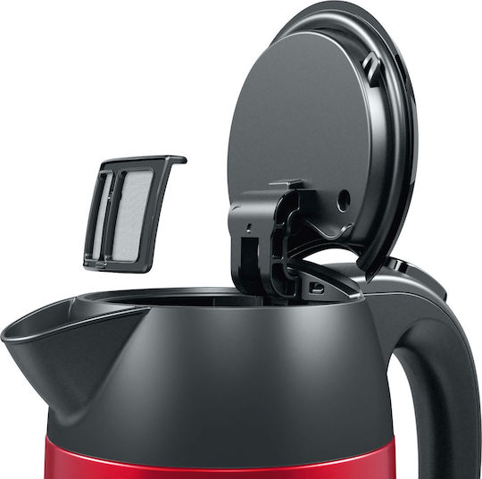 Bosch Designline Електрическа Кана 1.7л 2400W Червена
