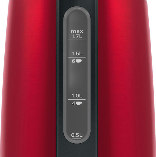 Bosch Designline Електрическа Кана 1.7л 2400W Червена