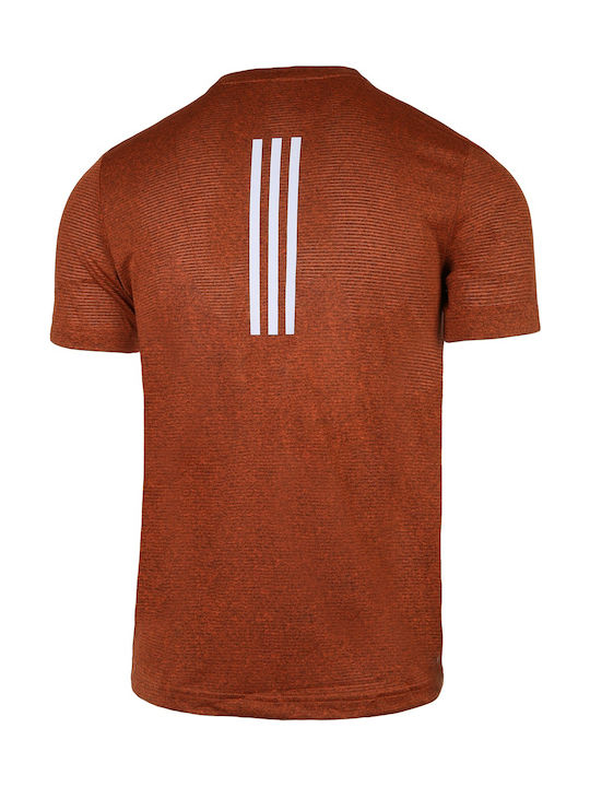 Adidas Kinder-T-Shirt Braun Textured Tee Boy's Training T-Shirt