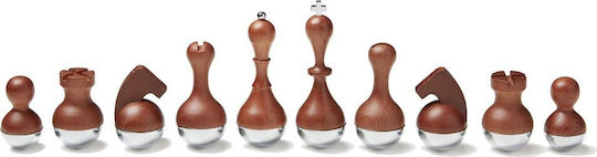 Umbra Wobble Set Chess Wood with Pawns 41x41cm
