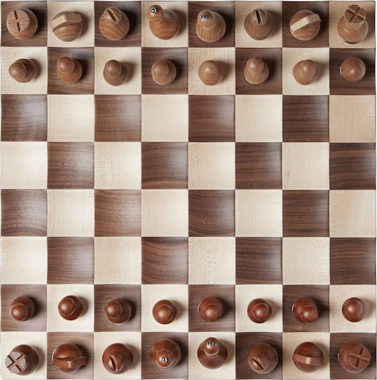 Umbra Wobble Set Chess Wood with Pawns 41x41cm
