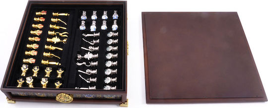 The Noble Collection Hogwarts Houses Quidditch Set Σκάκι από Ξύλο με Πιόνια 30x30cm