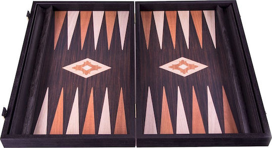 Manopoulos Реплика Wenge Handmade Дървено Табла Багаж с Пешки 30x30см