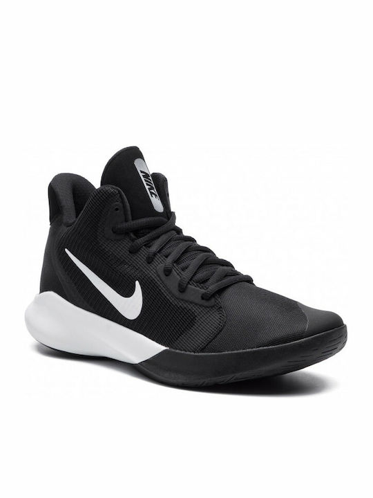 Nike Precision III Ψηλά Μπασκετικά Παπούτσια Μαύρα