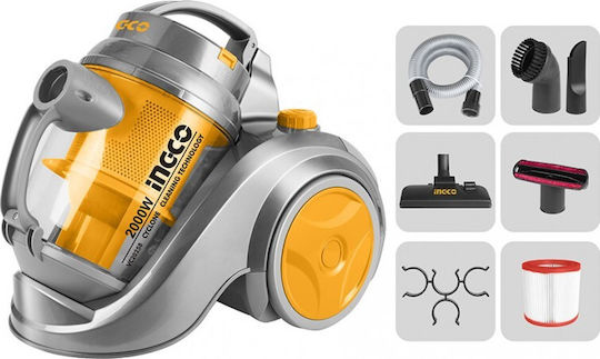 Ingco Cyclone Vacuum Dry 2000W with Plastic Bin 2.5lt