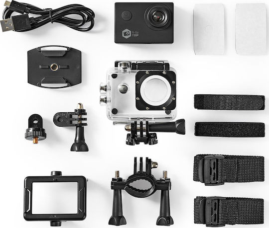 Nedis ACAM11BK Action Camera HD (720p) Underwater (with Case) with Screen 2" Black