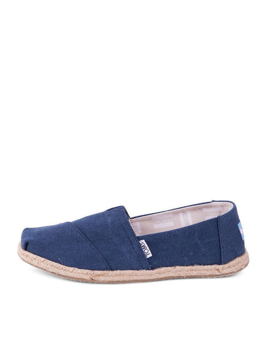 Classic Alpargatas Washed Rope Women's Fabric Espadrilles Navy Blue