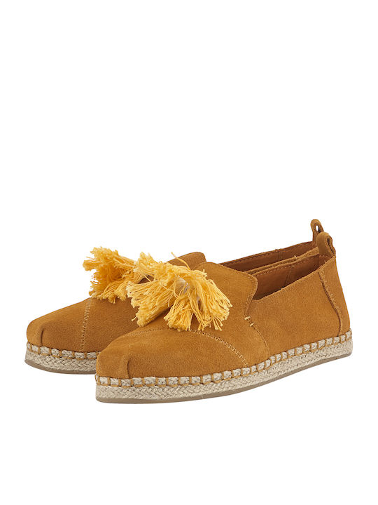 Deconstructed Alpargatas Rope Tassel Suede Γυναικείες Εσπαντρίγιες σε Πορτοκαλί Χρώμα