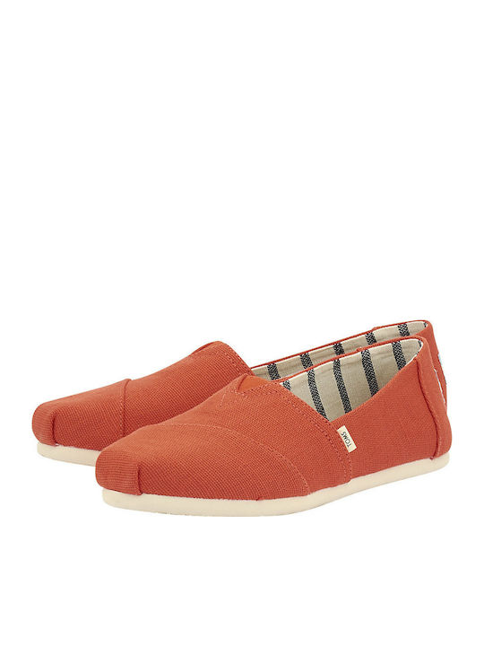 Toms Classic Alpargatas Heritage Stoff Damen Espadrilles in Rot Farbe