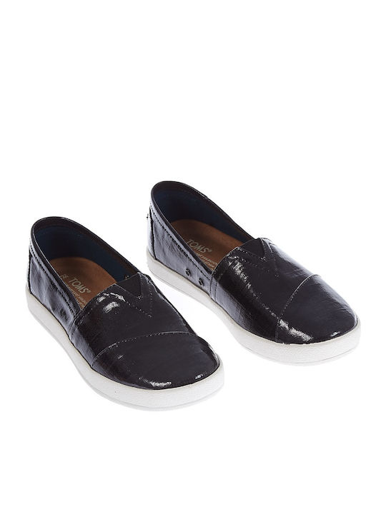 Toms Avalon Patent Women's Slip-Ons Black