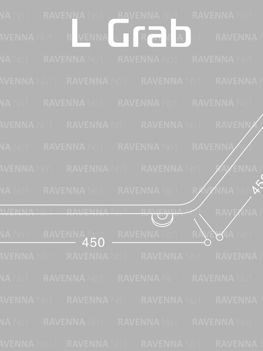 Ravenna L Grab Λαβή Μπάνιου Inox ΑΜΕΑ 45cm Ασημί