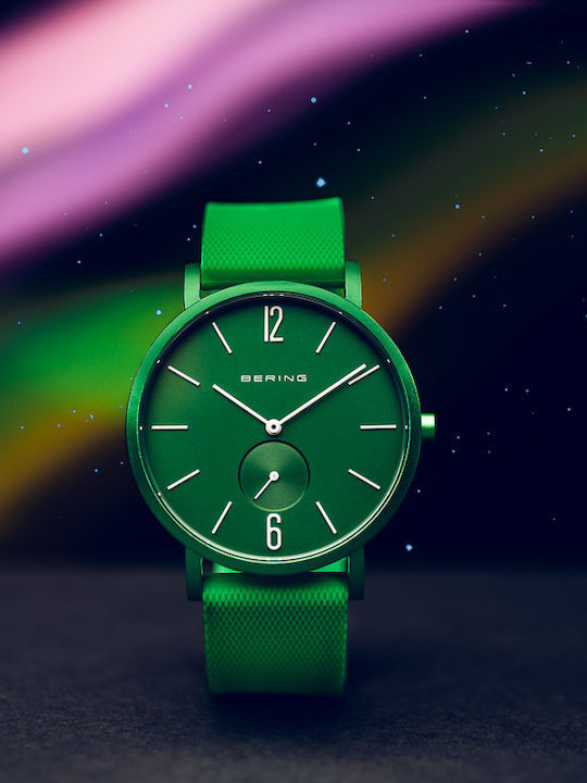 Bering Time True Aurora Ρολόι Μπαταρίας με Καουτσούκ Λουράκι Bering Time True Aurora Ρολόι Μπαταρίας με Καουτσούκ Λουράκι