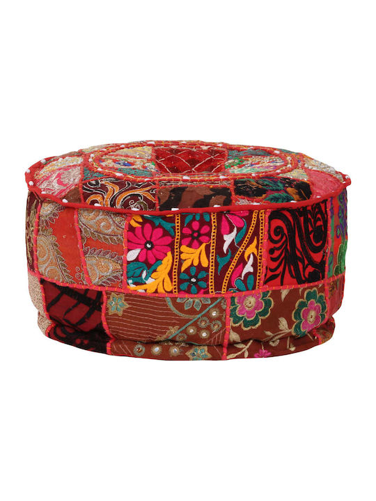 Bean Bag Stool Poof Red 40x40x20cm