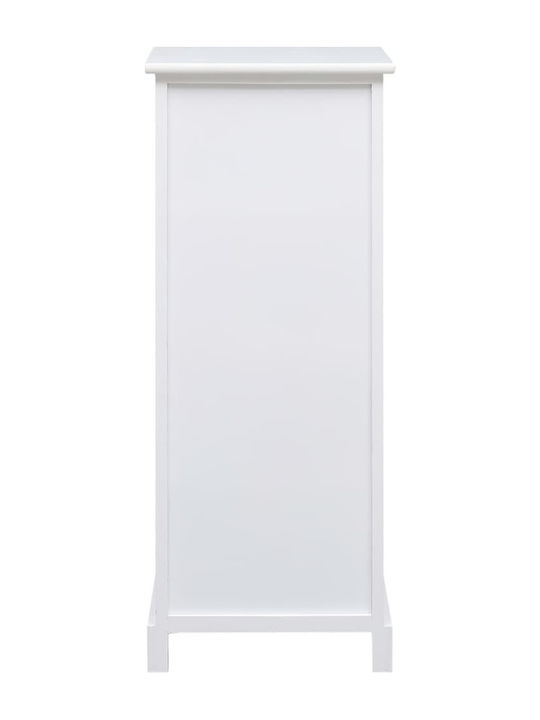 Drawers Storage Made of Wood with 4 Drawers Grey / White L35xW30xH90cm