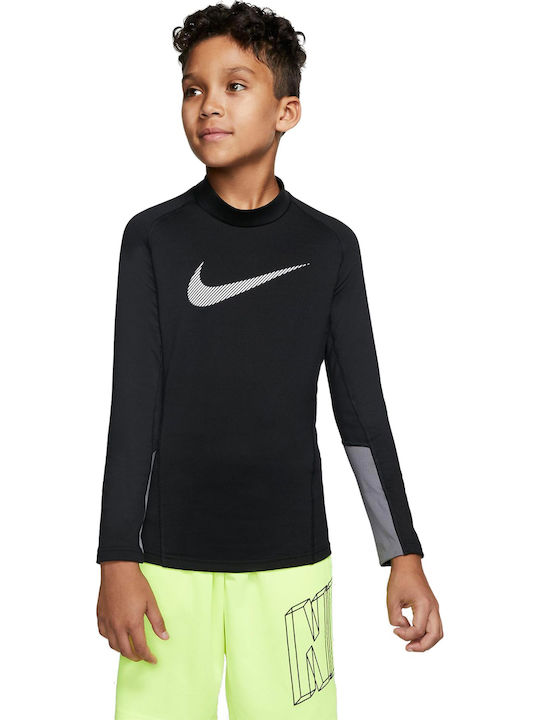Therma Mock GFX Kids Thermal Shirt Dri-Fit Black