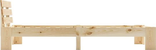 Einzelbett Aus Holz Beige Für Matratze 100x200cm