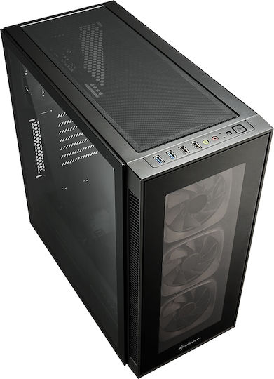 Sharkoon TG6 RGB Gaming Midi Tower Κουτί Υπολογιστή με Πλαϊνό Παράθυρο Μαύρο