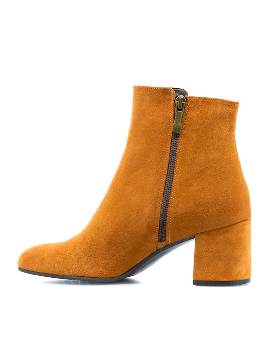 400D Suede Women's Ankle Boots Yellow