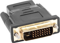 Lanberg Μετατροπέας DVI-D male σε HDMI female 1τμχ AD-0010-BK
