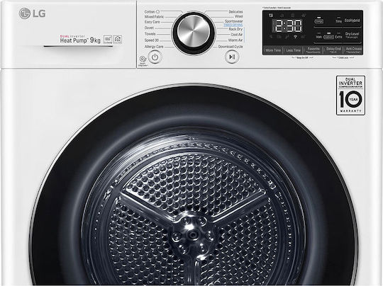 LG RC90V9AV2W Στεγνωτήριο 9kg με Αντλία Θερμότητας
